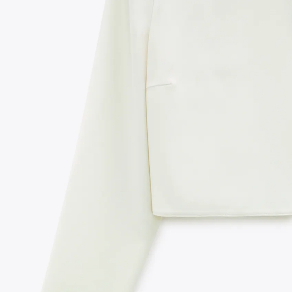 Zara CROP Top with Shoulder Pads - Picture 6 of 7